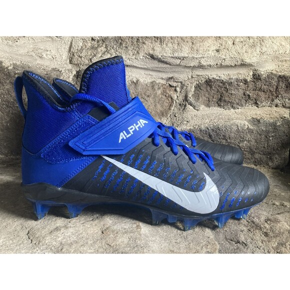 Nike Alpha Menace Pro 2 Mid Football Cleats Mens Size 10 Royal Blue BV3945-400 - Picture 4 of 7